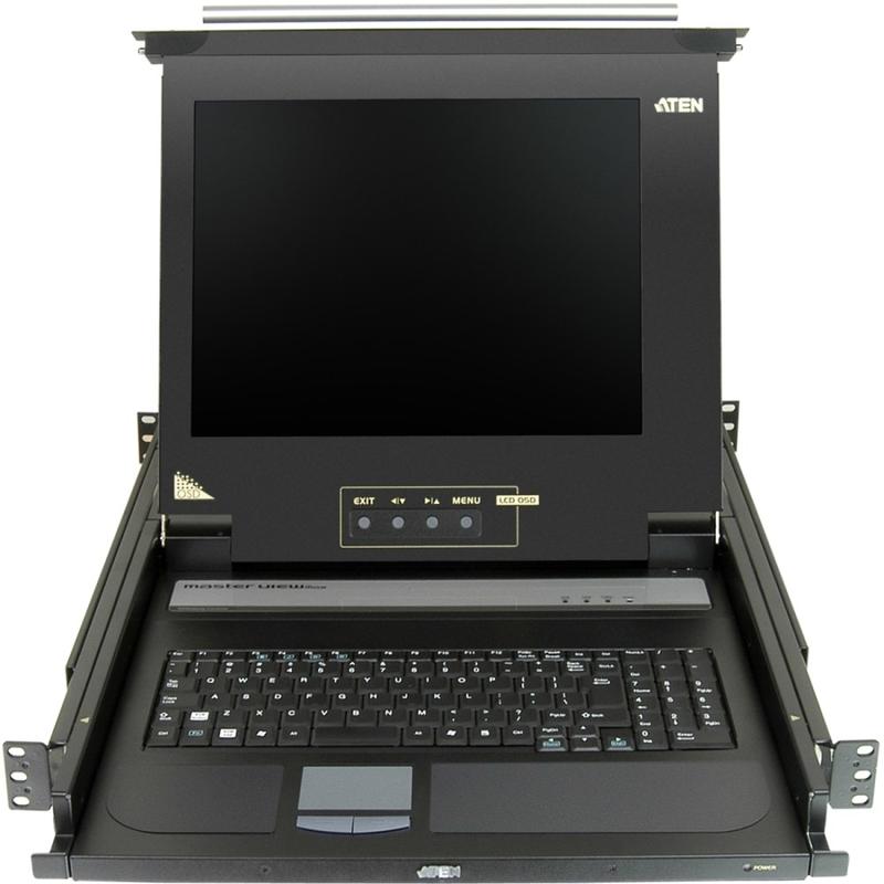 Aten Slideaway 17in Single-Rail LCD Console MPN:CL1000M