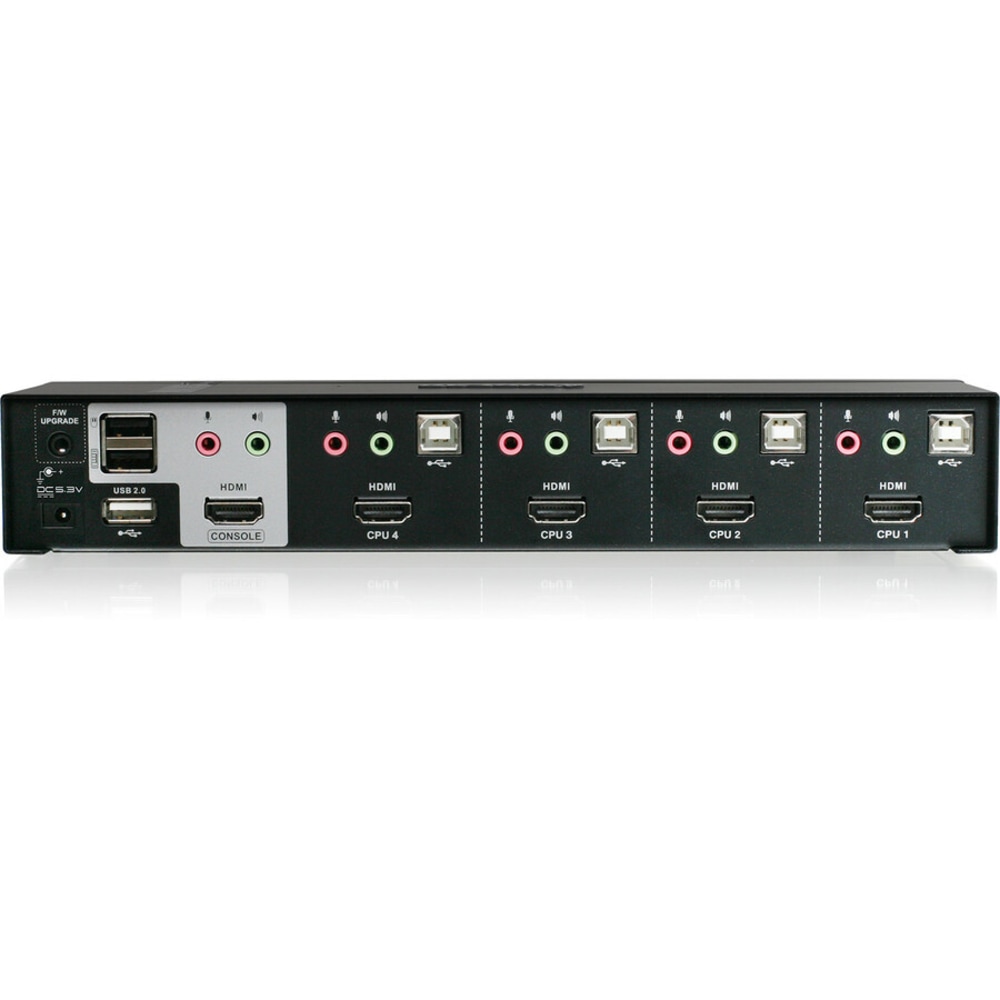 IOGEAR 4-Port HDMI KVMP with DisplayPort Adapters Bundle - 4 Computer(s) - 1 Local User(s) - 1920 x 1200 - 8 x USB - 5 x HDMI - Desktop MPN:GCS1794DPKIT