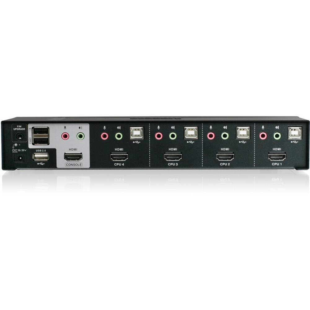 IOGEAR 4-Port HDMI and Mini DisplayPort KVM Kit - Cables Included - KVM / audio / USB switch - 4 x KVM / audio / USB - 1 local user - desktop MPN:GCS1794MDPKIT