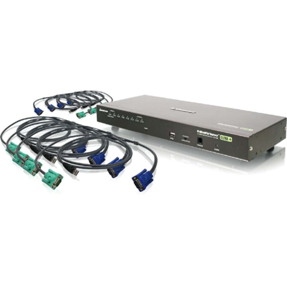 IOGEAR GCS1808KITU Combo KVM Switch - 8 x 1 - 8 x SPDB-15 Keyboard/Mouse/Video - 1U - Rack-mountable MPN:GCS1808KITU
