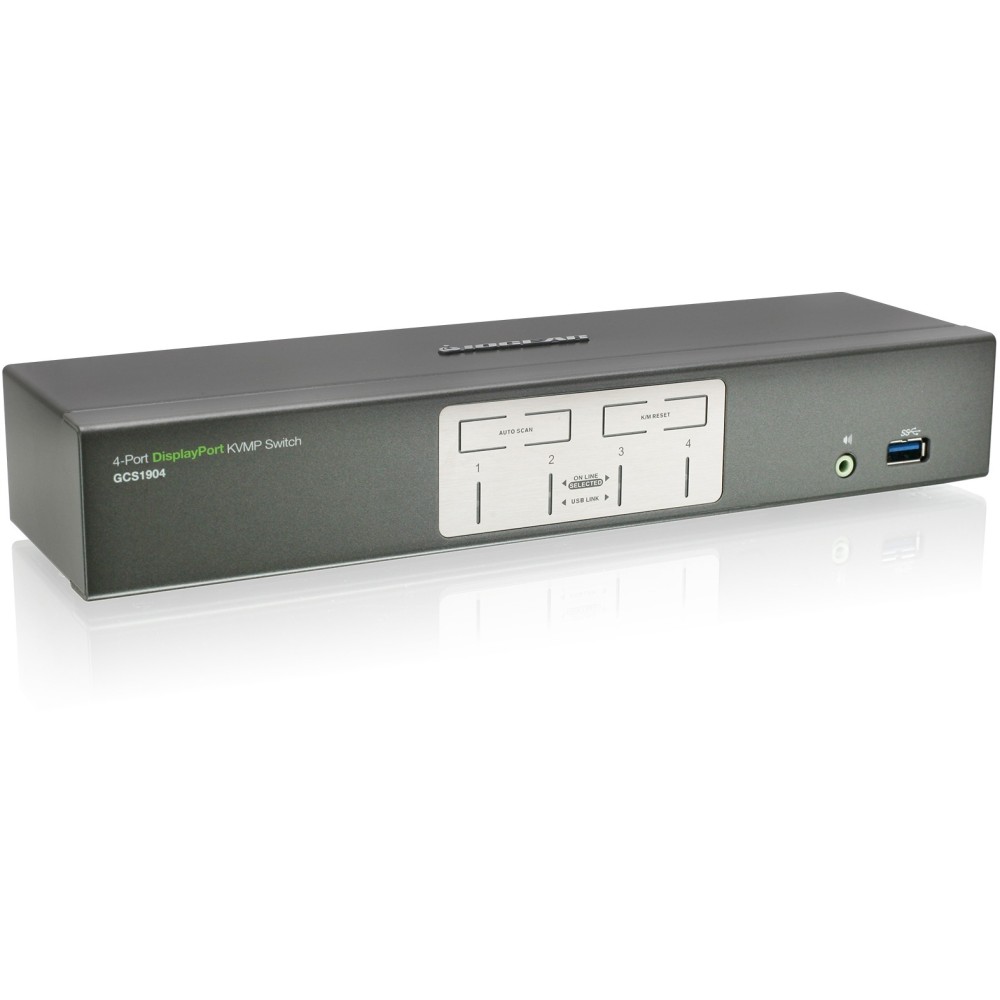 IOGEAR 4-Port DisplayPort KVMP Switch with USB 3.0 Hub (TAA Compliant) - 4 Computer(s) - 1 Local User(s) - GCS1904 MPN:GCS1904