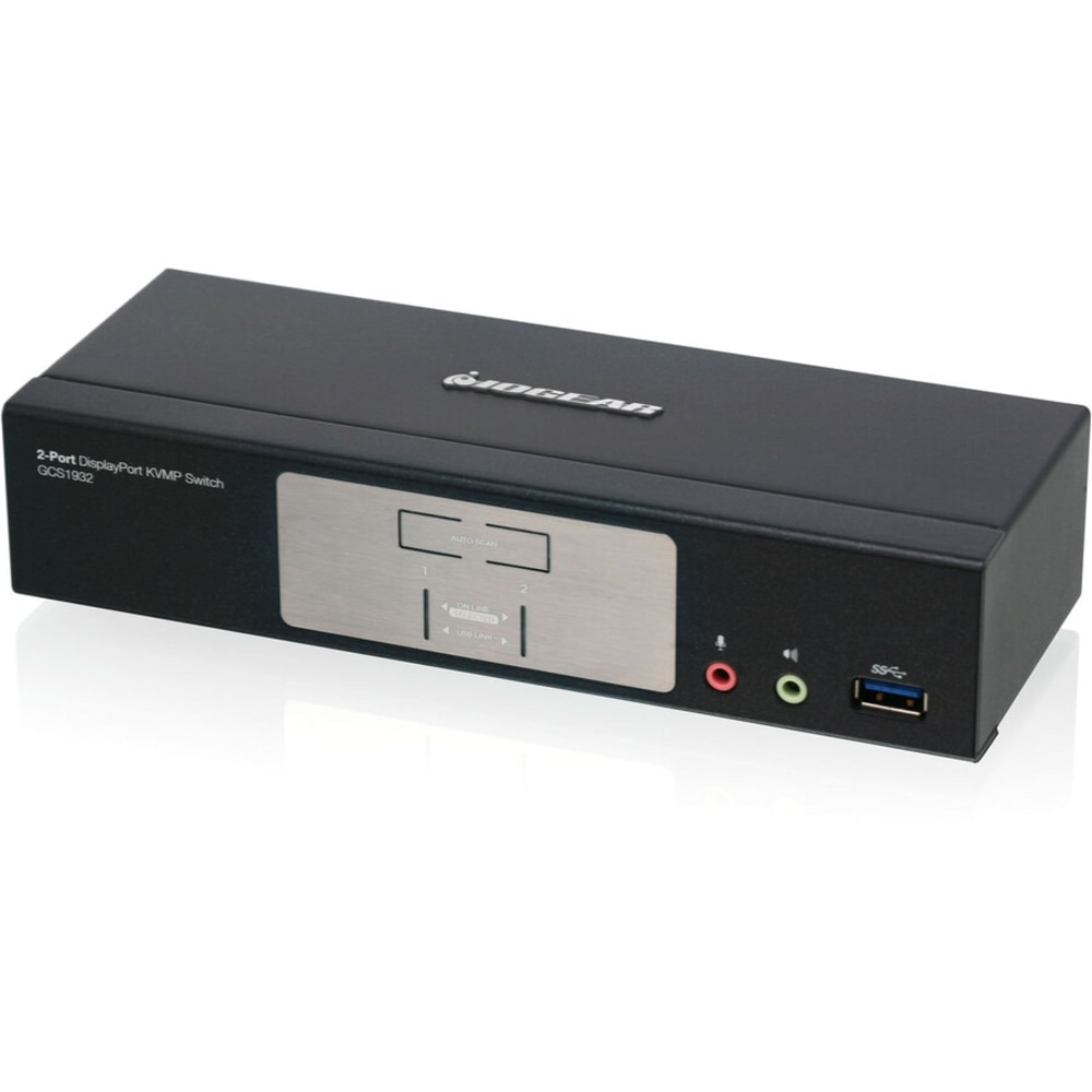 IOGEAR 2-Port DisplayPort 1.2 KVMP Switch - 2 Computer(s) - 1 Local User(s) - 4096 x 2160 - 6 x USB - Desktop - 3 x DisplayPort - TAA Compliant MPN:GCS1932