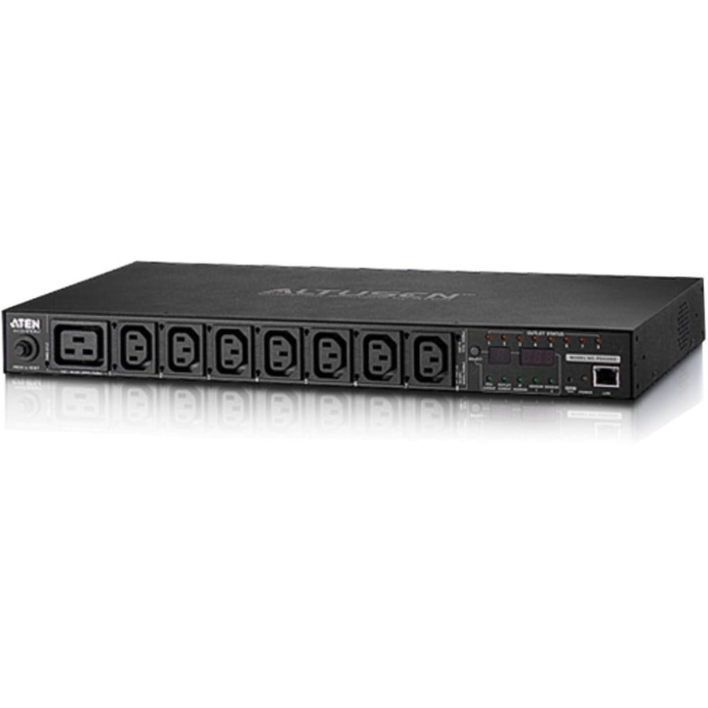 ATEN eco PDU PE6208A 8-Outlets PDU-TAA Compliant - IEC 60320 C20 - 8x NEMA 5-20R - 120 V AC - 1920 W -RJ45 - 9.84 ft Cord - 1U - Rack-mountable MPN:PE6208A