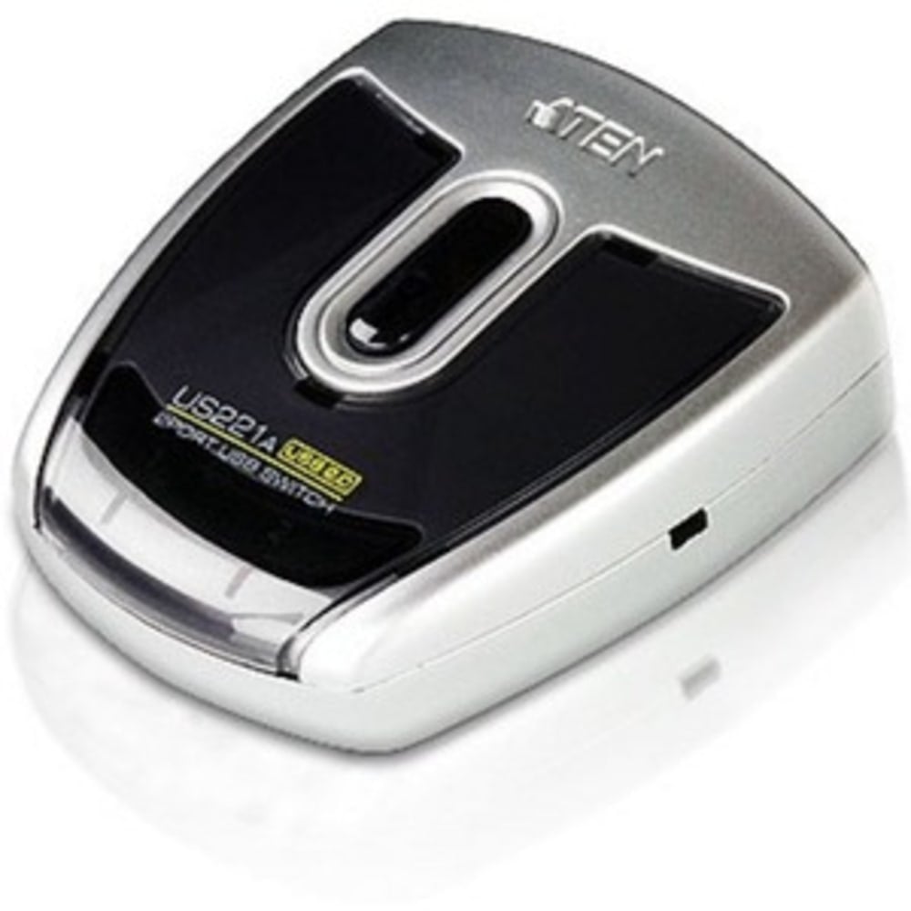 ATEN 2-Port USB 2.0 Peripheral Switch - USB 2.0 - External - 3 USB Port(s) - 3 USB 2.0 Port(s) MPN:US221A