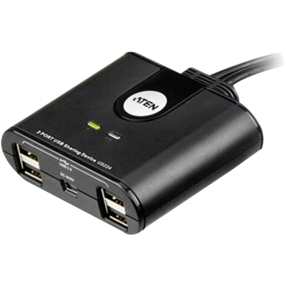 ATEN 2-Port USB Peripheral Sharing Device - USB - External - 7 USB Port(s) - 7 USB 2.0 Port(s) MPN:US224
