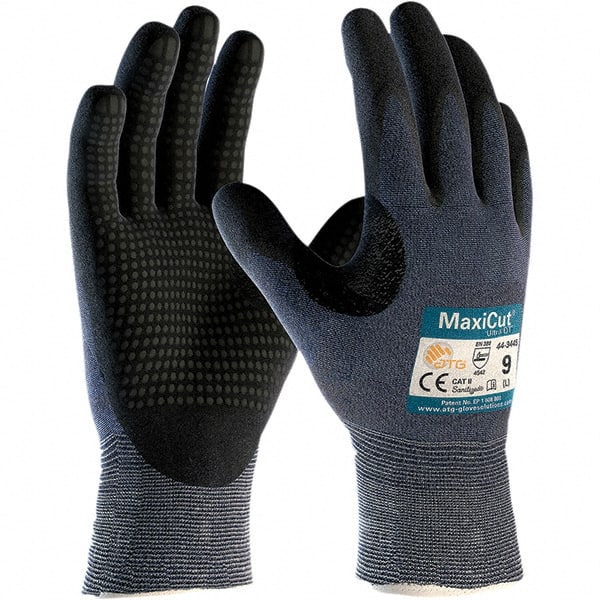 Cut, Puncture & Abrasion-Resistant Gloves: ATG 44-3445, Size Small, ANSI Cut A3, ANSI Puncture 2, Nitrile, Engineered Yarn MPN:44-3445/S