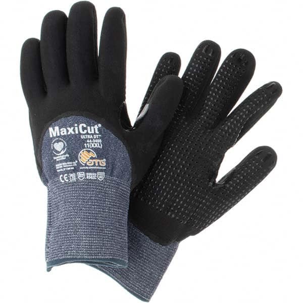 Cut, Puncture & Abrasion-Resistant Gloves: ATG 44-3455, Size 2X-Large, ANSI Cut A3, ANSI Puncture 2, Nitrile, Engineered Yarn MPN:44-3455/XXL