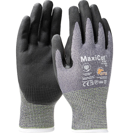 Knit Gloves, Cut Level A4, Dipped, Nitrile, Smooth, XL 12 PK MPN:44-4745D/XL