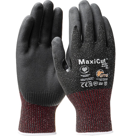 Knit Gloves, Cut Level A6, Dipped, Nitrile, Smooth, L 12 PK MPN:44-6745F/L