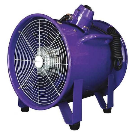 Tube Axial Fan, 1 HP, 4414 cfm, Tube, 110-120V/220-240V, 1 Phase, 18