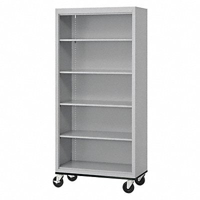 Mobile Bookcase 5 Shelf Dove Gray 78x36 MPN:BM40361872-05