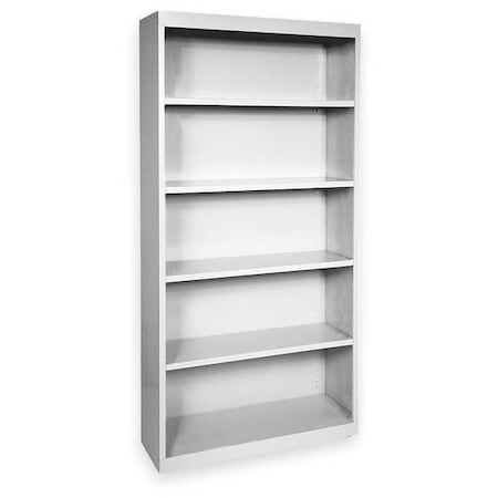 Bookcase, Steel, 5 Shelf, Dove Gray, 72HX36W MPN:BA40361872-05