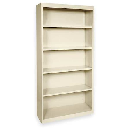 Bookcase, Steel, 5 Shelf, Putty, 72HX36W MPN:BA40361872-07