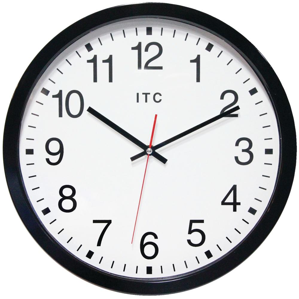 Infinity Instruments Obsidian 14in Round Wall Clock, Black MPN:12830BK-830