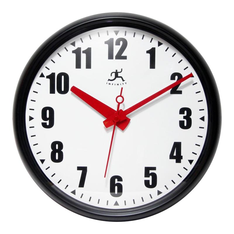 Infinity Instruments Impact Wall Office Clock, 15inH x 15inW x 2inD, Black MPN:14724BK-3733