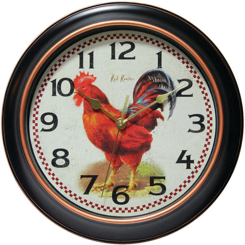 Infinity Instruments Rotterdam 12in Round Wall Clock, Black/Rose Gold MPN:14877BG-3521