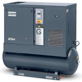 Atlas Copco G11P 125 15HP Rotary Screw Comp. 120 Gal Horiz. 125PSI 53.8 CFM 3PH 208-230/460V 8153294528