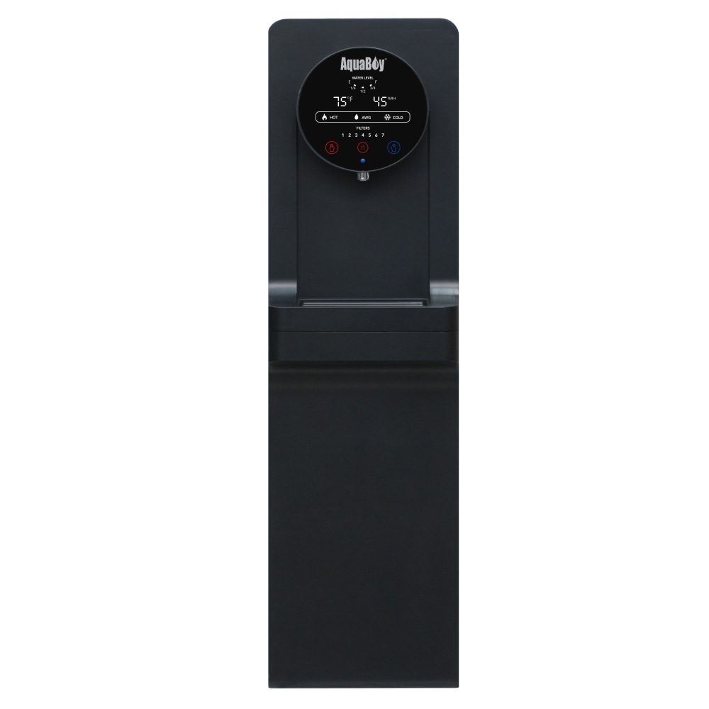 AquaBoy Pro II Hot/Cold Air-To-Water Generator, 45 1/2inH x 11 3/4inW x 17inD, Black/Stainless Steel MPN:ABPII-FBS