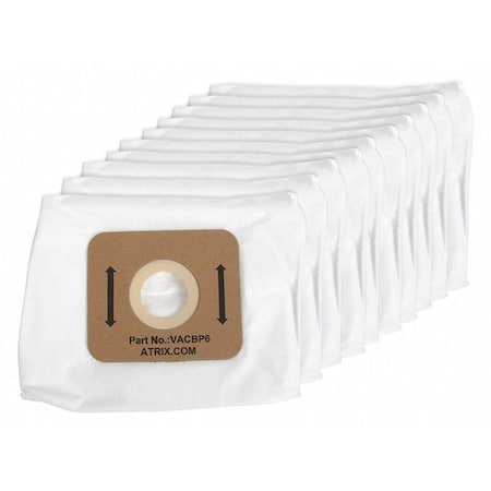 Vacuum Bag, HEPA, 8 qt., 10 PK MPN:VACBP6-10P