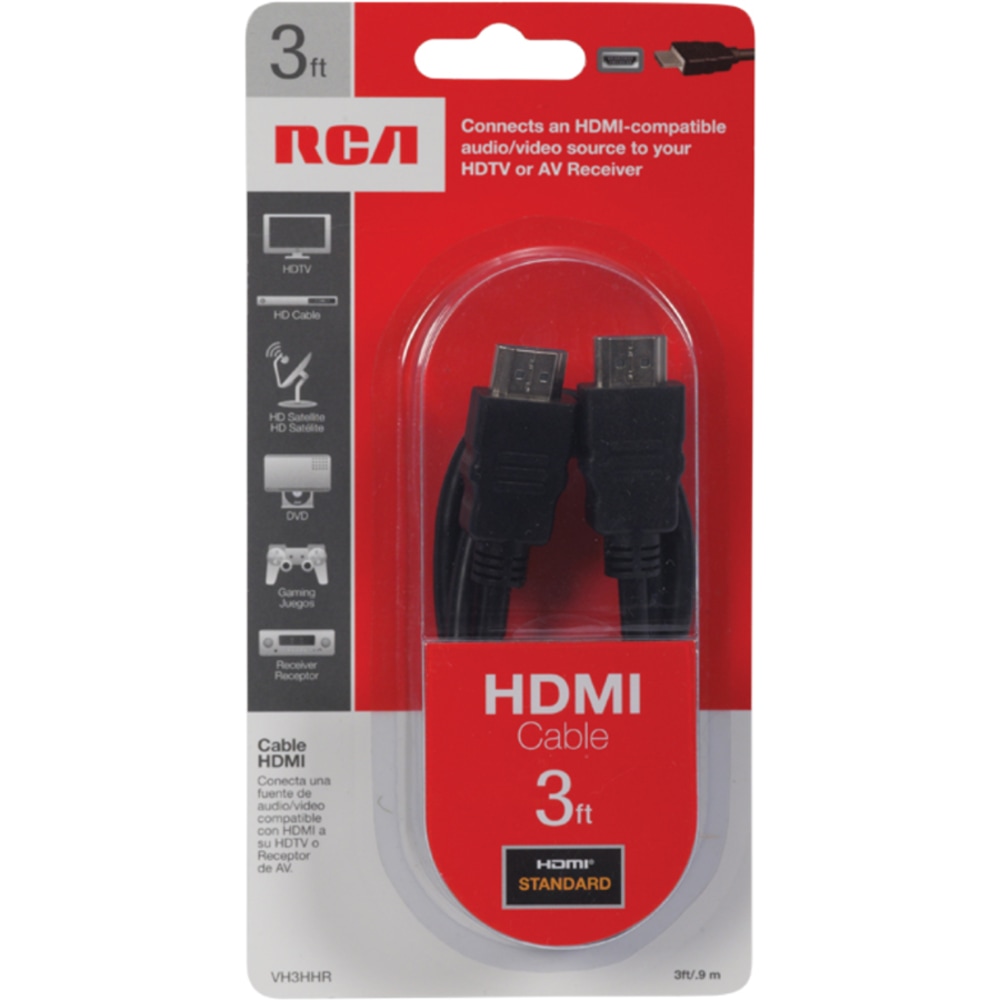 RCA VH3HHR 3 Ft HDMI Cable, VH3HHR MPN:VH3HHR