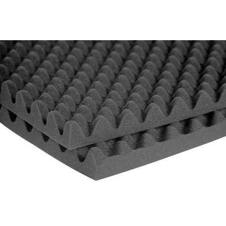 Acoustic Panel, 0.7 NRC, Foam, 4 ft W, 8 ft L, 2 in Thick, Gray, 2 PK MPN:2SON048CHA