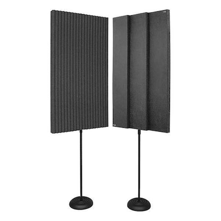 Acoustic Panel, Foam, 24 in W, 4 ft L, 3 in Thick, Black/Gray, 2 PK MPN:PROMAXV2CHA