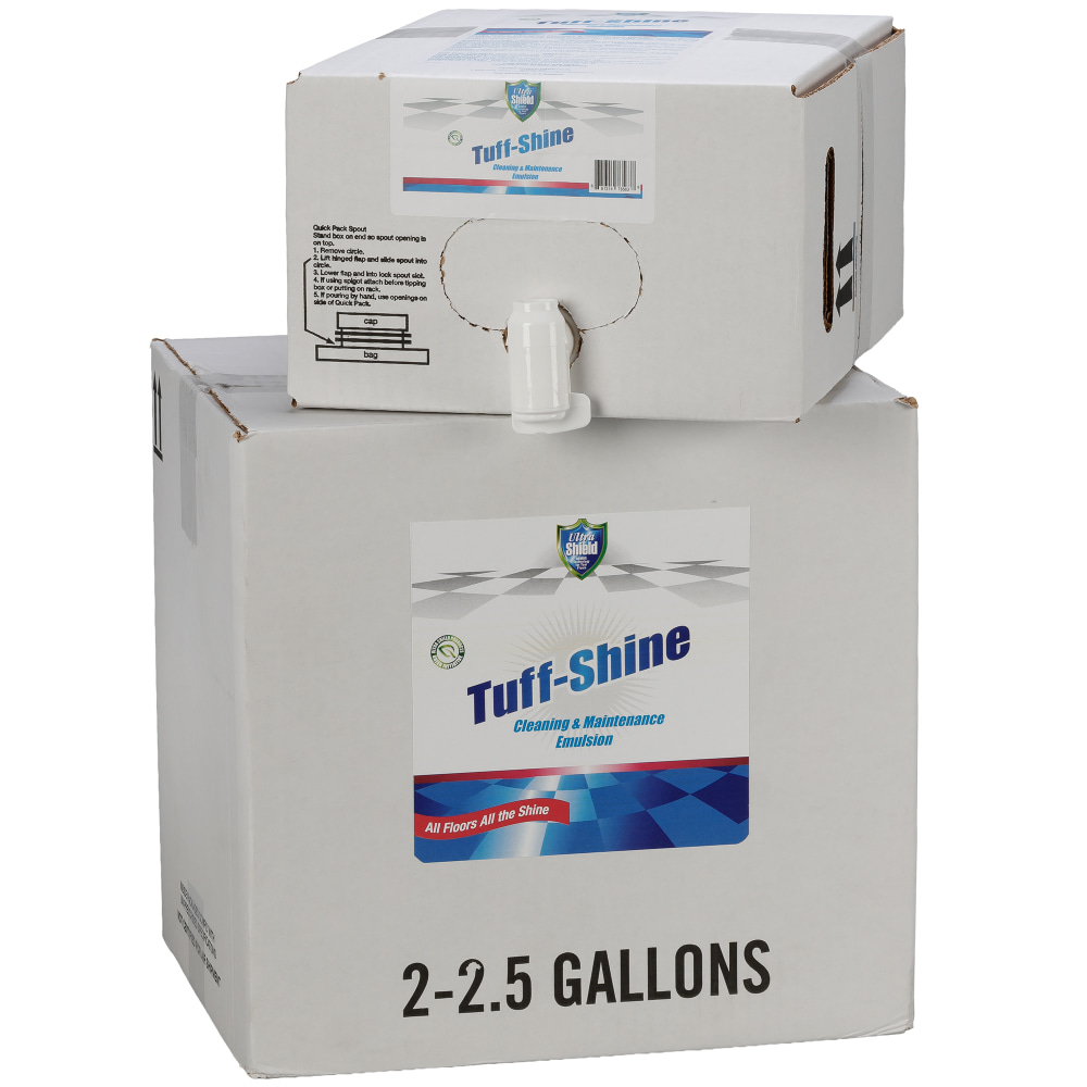 Ultra Shield Products Tuff-Shine Floor Cleaner & Conditioner, Pleasant Fragrance, 2.5 Gallon, Total Qty 2 MPN:USTUF-5GBIB
