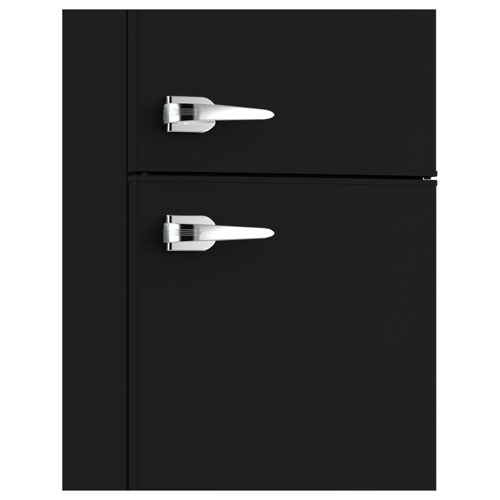 Avanti Retro Compact Refrigerator, 2-Door, 3 Cu Ft, 34-1/2inH x 19-1/2inW x 21inD, Black MPN:RMRT30X1B-IS