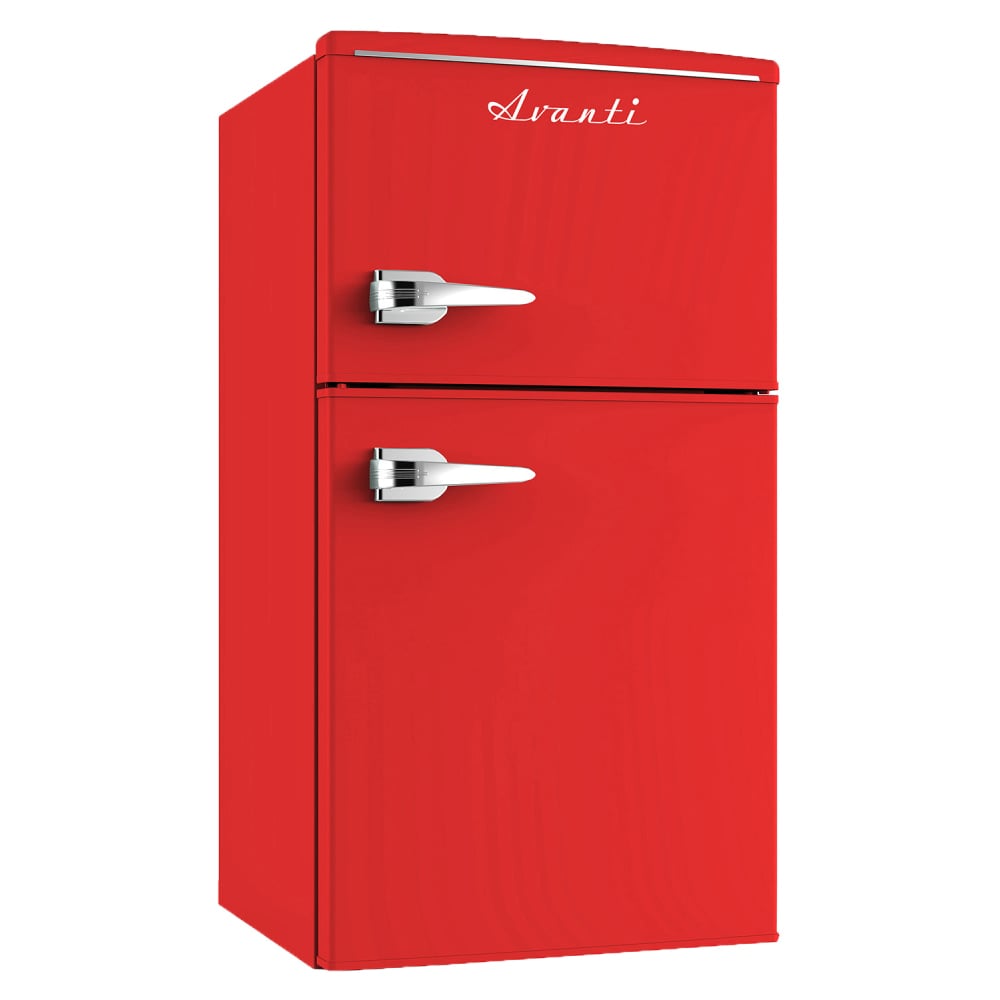 Avanti Retro Compact Refrigerator, 2-Door, 3 Cu Ft, 34inH x 20-1/2inW x 18inD, Red MPN:RMRT30X5R-IS