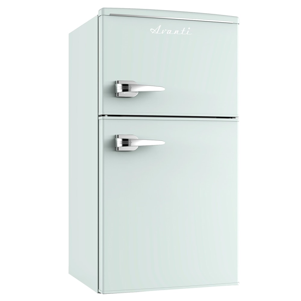 Avanti Retro Compact Refrigerator, 2-Door, 3 Cu Ft, 34inH x 20-1/2inW x 18inD, Seafoam Green MPN:RMRT30X7G-IS
