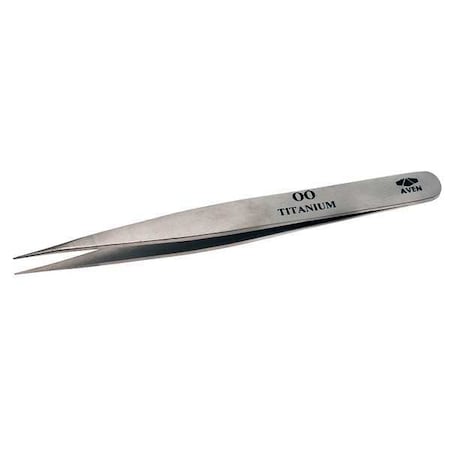 Precision Tweezer, Titanium, 4-1/2 In MPN:18032TT