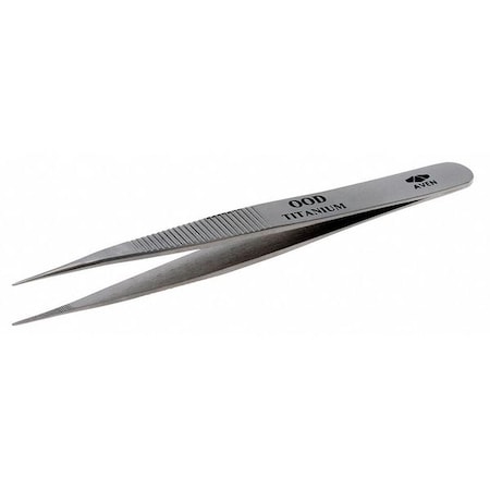 Precision Tweezer, Titanium, 4-1/2 In MPN:18037TT