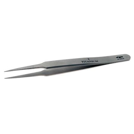 Precision Tweezer, Titanium, 4-1/2 In MPN:18046TT