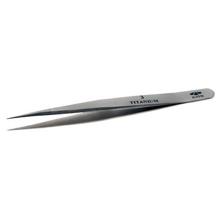 Precision Tweezer, Titanium, 4-1/2 In MPN:18053TT