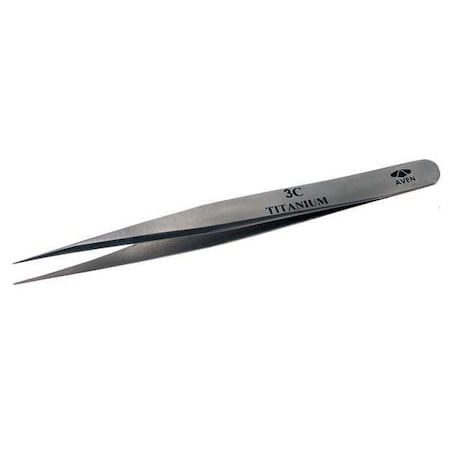 Tweezers, Titanium, Straight, 4 1/4