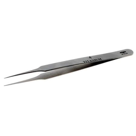 Precision Tweezer, Titanium, 4-1/2 In MPN:18059TT