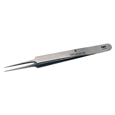 Precision Tweezer, Titanium, 4-1/2 In MPN:18062TT