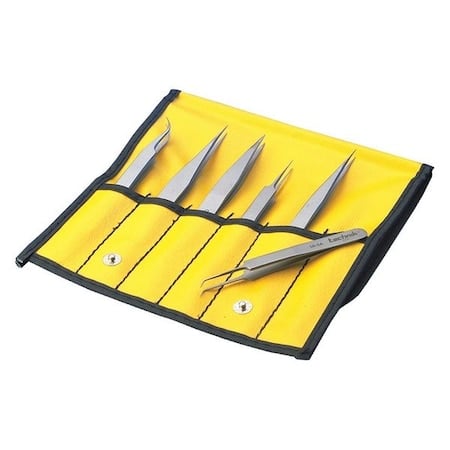 Tweezers, Set 6pcs., Technik In Soft Case MPN:18475USA