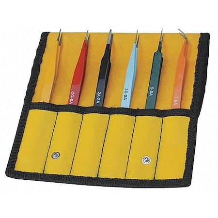 Color-Coded Tweezers Set (6-Piece) MPN:18480EZF