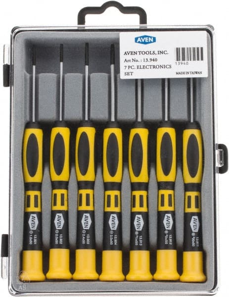 Screwdriver Set: 7 Pc, Phillips & Slotted MPN:13940