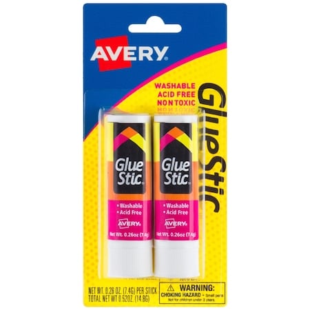 Glue Stick, White, 0.26 oz, 2 PK MPN:171