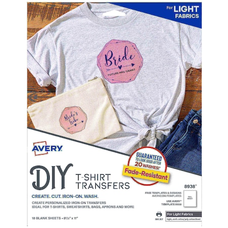 Heat Transfer Paper for Light Fabrics, 8 MPN:8938