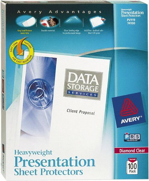 100 Pc Sheet Protector-Ring Binder: Clear MPN:74100 - Pkg Qty 100