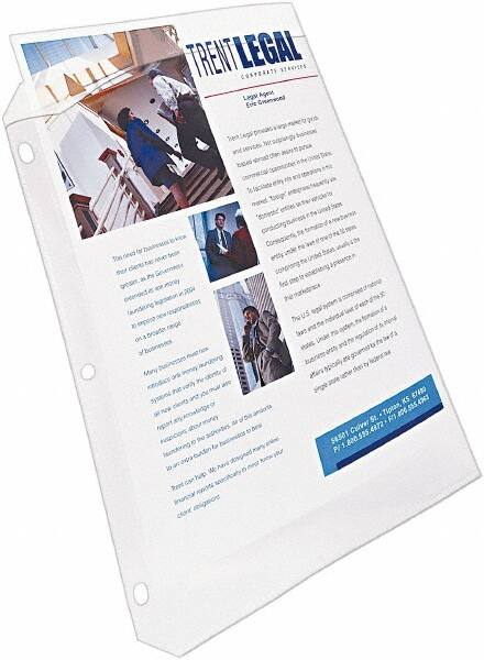 50 Pc Sheet Protector-Ring Binder: Clear MPN:74130 - Pkg Qty 50