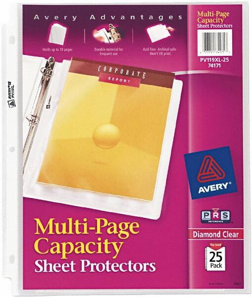 25 Pc Sheet Protector-Ring Binder: Clear MPN:74171 - Pkg Qty 25
