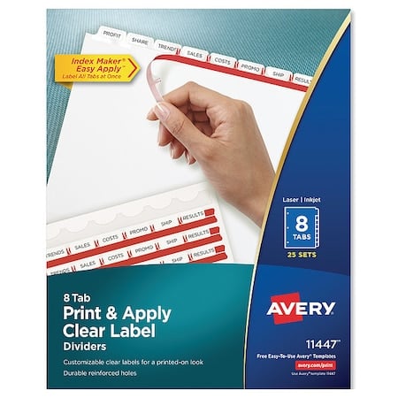 Label Dividers, 8 Tab, PK25 MPN:11447
