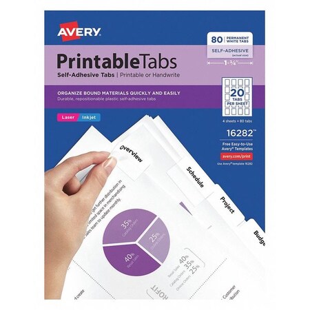 Printable Tabs, 1-3/4