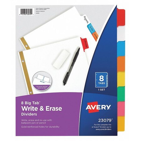 Write & Erase Index Dividers 8-1/2 x 11