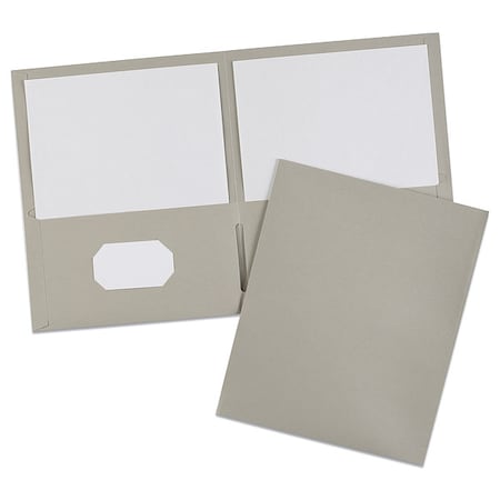 Two-Pocket File Folder, Gray, PK25 MPN:47990