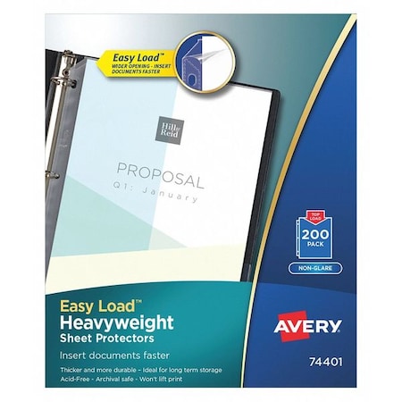 Top-Load, Poly Sheet Protectors, PK200 MPN:74401